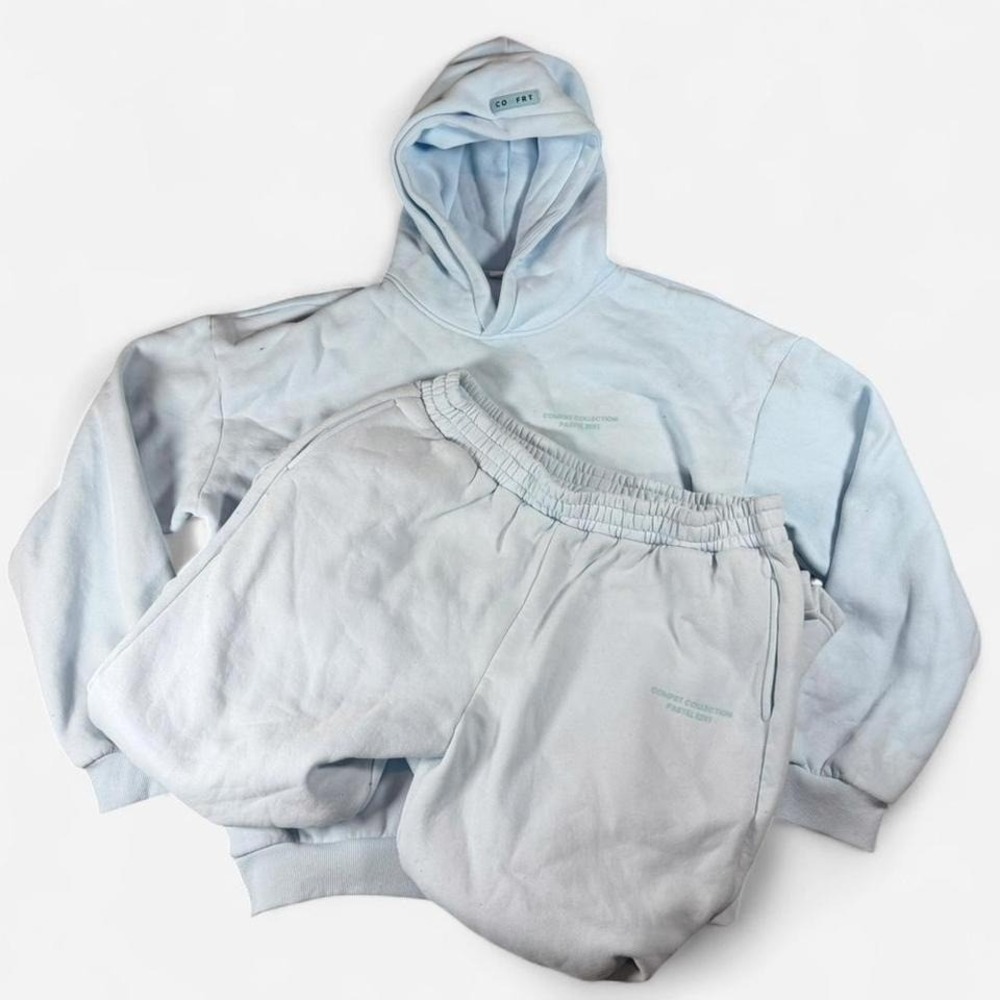 COMFRT Comfort Pastel Edit Sky Blue Hoodie & Pants Set 2XL Sweatsuit Sweats